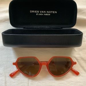 Dries Van Noten Red Sunglasses